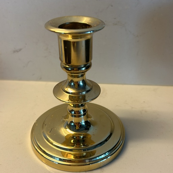 Vintage Solid Brass Taper Candle Holder - Picture 4 of 4